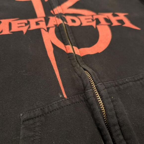 megadeth thirteen zip up hoodie 2012 M/L - Picture 5 of 7